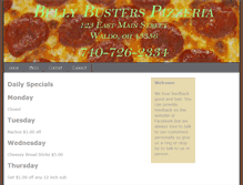 Tablet Screenshot of bellybusterspizzeria.com